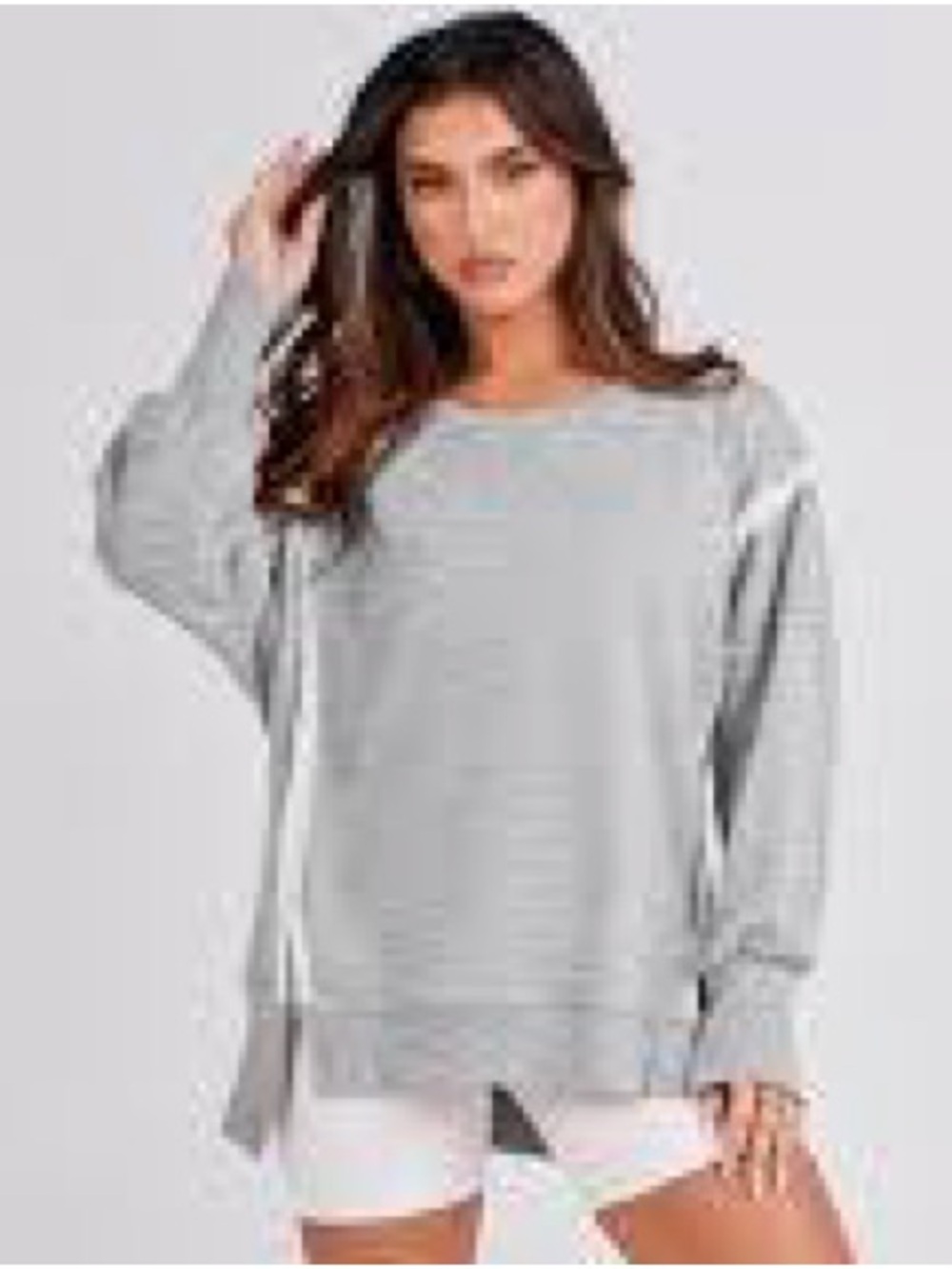 Anrabess Women’s Oversized Crewneck Sweatshirt. Medium